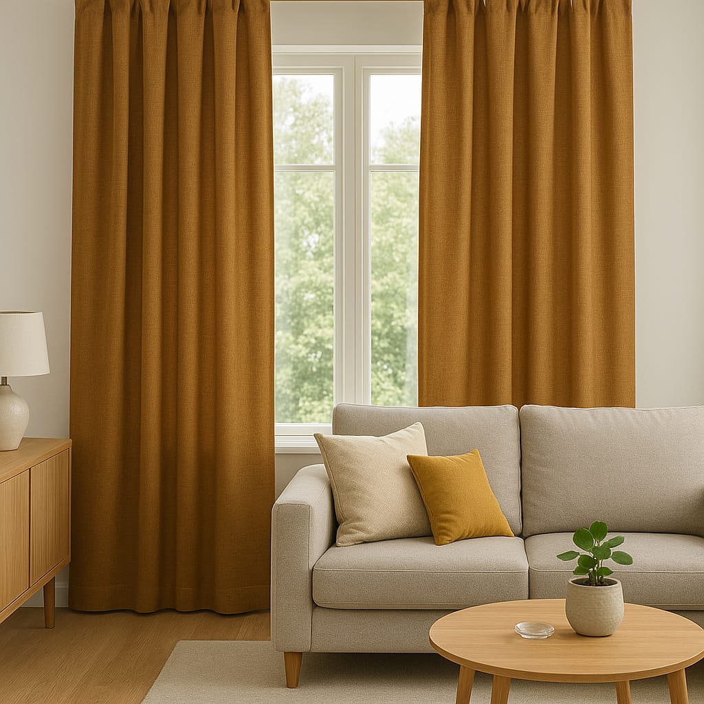 돈이 들어오는 거실 커튼