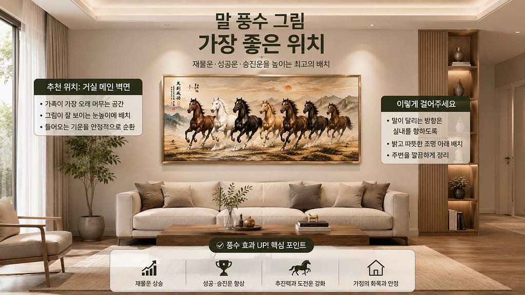 말 그림 풍수