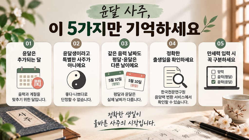 윤달에 태어나면 사주