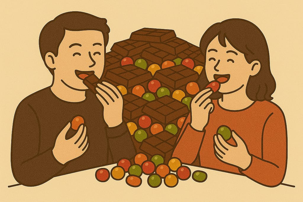 초콜릿 젤리 먹는 꿈