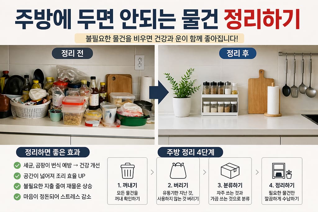 주방에 두면 안 되는 물건