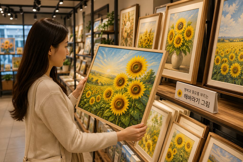 해바라기 그림 풍수